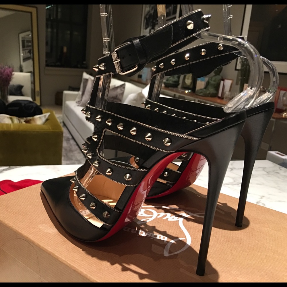 🛑SOLD🛑, Rare/Louboutin black/Spikes 42- 10US - Picture 5 of 7